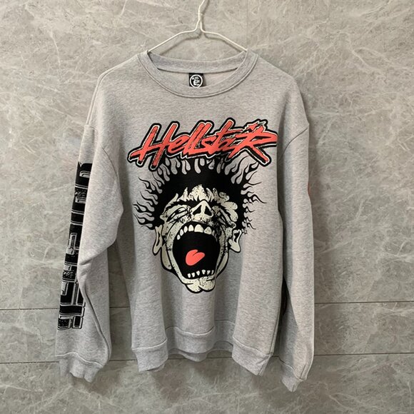Hellstar Other - Hellstar Records Grey Crew Neck Cotton